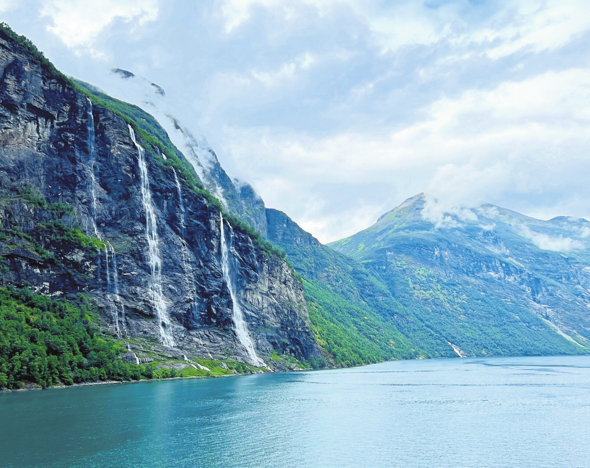 Einfahrt in den Geirangerfjord.