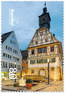 Die Briefmarken zeigen Ansichten aus Forchtenberg und Künzelsau. Foto: HSt