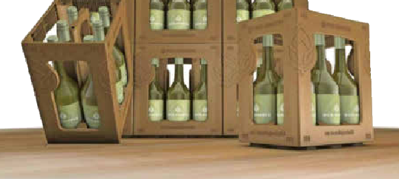 Die Württemberger Wein-Mehrweg-Genossenschaft stellte auf der Messe Prowein ihren neuen Sechser-Kasten vor. Foto: Weinheimat
