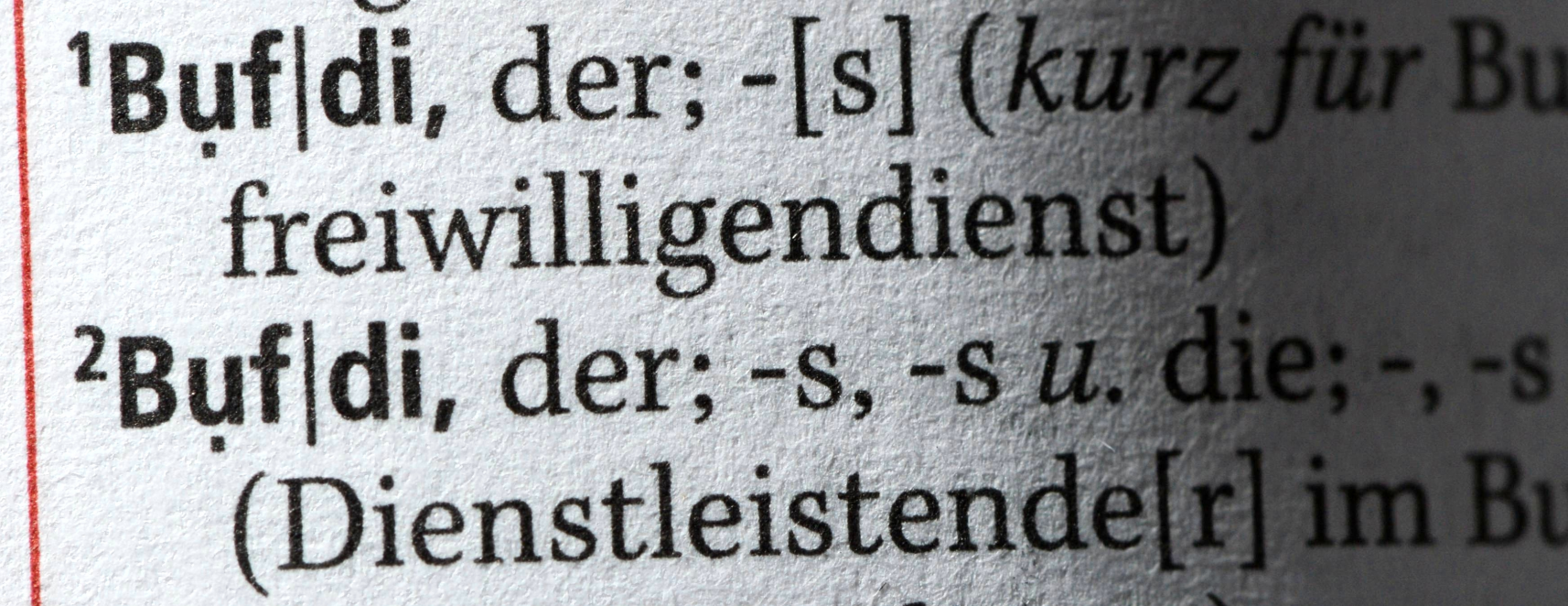 Schon seit 2013 ist der Begriff Bufdi für den Bundesfreiwilligendienst im Duden fest verankert. Fotos: dpa