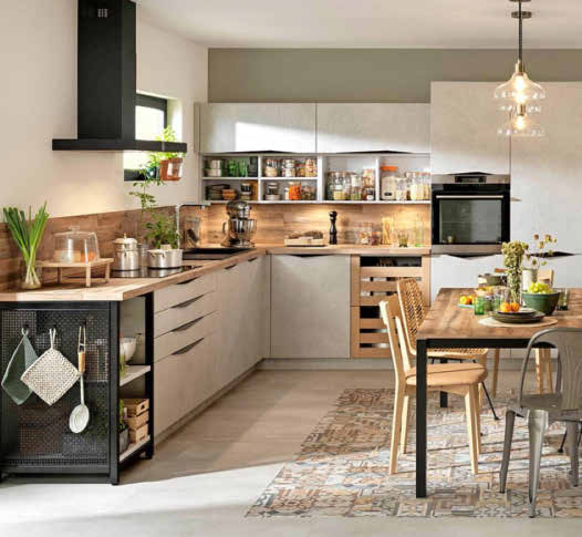 Neu gedacht: Abfall als Ressource. Diese Küchenmöbel sind Teil einer Kollektion, die aus zu 100 Prozent recycelten Paneelen besteht. Fotos: AMK